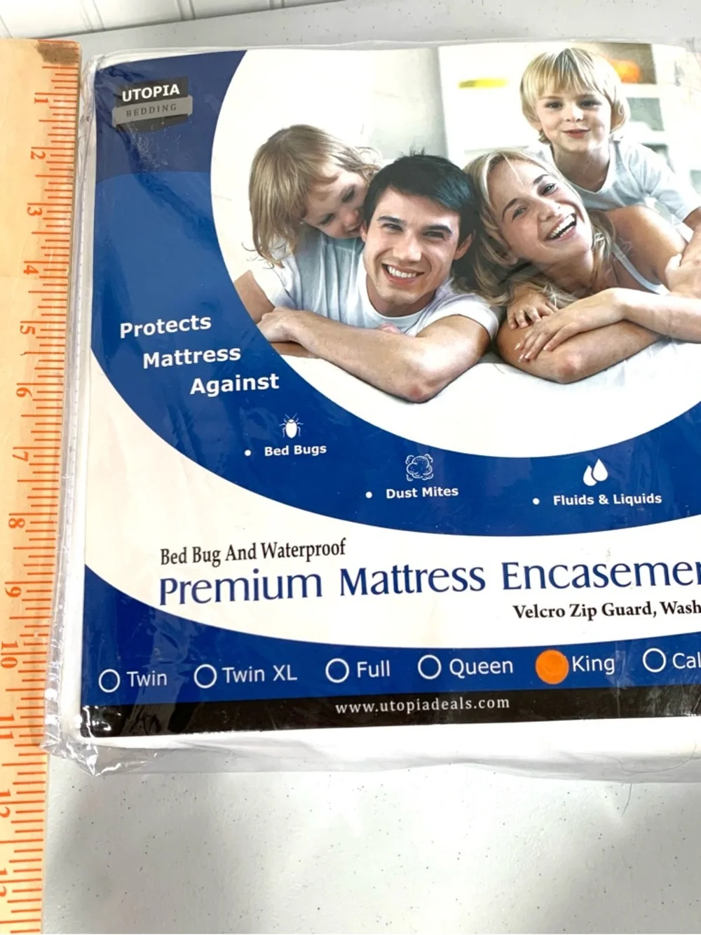 Utopia Bedding White Premium Mattress Encasement - King